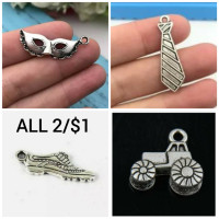 Brand New Tibetan Silver and Assorted Charms For Sale