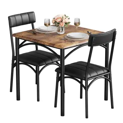 Wood Kitchen Room Table Set with 2 Upholstered Chairs , View more