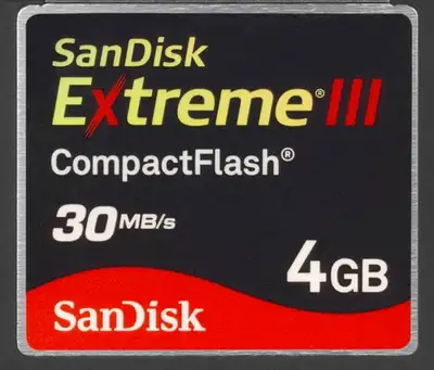 SanDisk Extreme III 30MB/s Compact Flash Memory Card 4Gb, View more