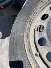 A set of four winter tires used good condition 