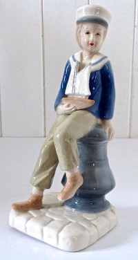 Antiquité Collection Figurine Jeune matelot porcelaine Allemagne