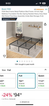 Platform Bedframe - Full bed