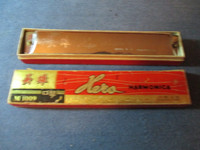 VINTAGE HERO M 1009 HARMONICA-ORIGINAL BOX-SHANGHAI, CHINA-1970S