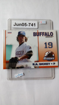 2010 Buffalo Bisons Choice #8 R.A. Dickey Nashville Tennessee TN