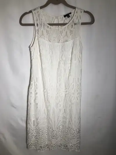 Womens White Lace Dress. XS. LeChateau, View more