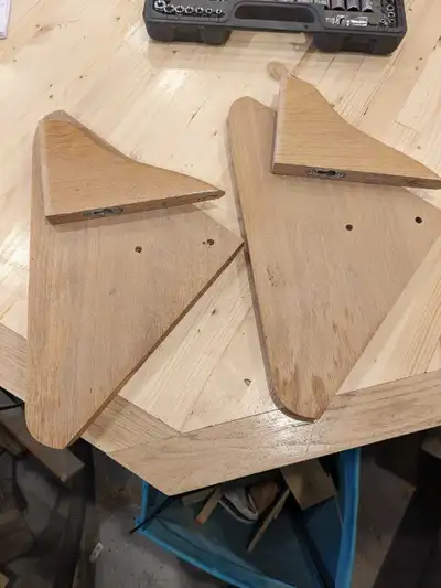 Oak Corner Shelves x2, View more