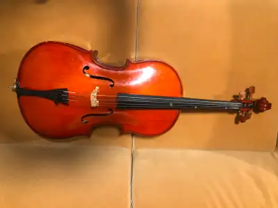 Violoncelle 1/8 Beau son Facile à jouer Avec archet et étui En excellent état