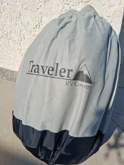Traveler RV Cover for travel trailer - fits 18-20 foot long trailers (including front hitch and rear...