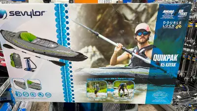 New Sevylor k5 one person inflatable kayak. New in sealed box. Pickup near sq1. https://www.youtube....