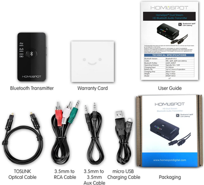 HomeSpot Bluetooth Transmitter -Advanced Dual Stream Version NEW, View more
