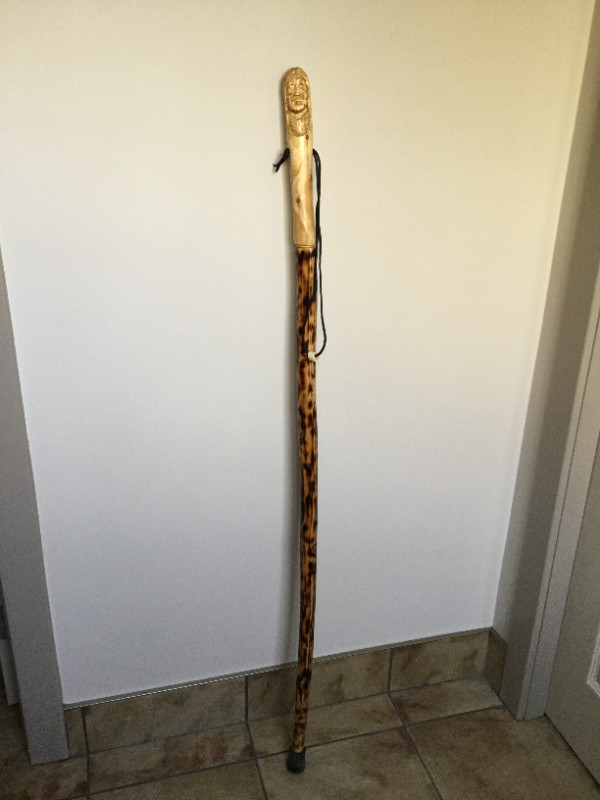 FIRST NATIONS INSPIRED HAND CARVED WALKING STICK in Fishing, Camping & Outdoors in Calgary - Image 3