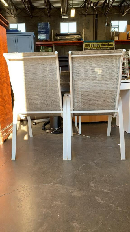 2 STACKING PATIO CHAIRS AND FOLDING TABLE in Other in Delta/Surrey/Langley - Image 4