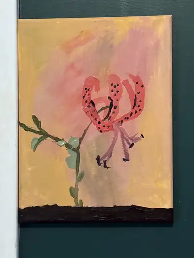 tiger lily painting free handed, View more