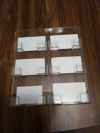 Wall business card holder. 76% OFF!!  holds 6 stacks.