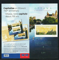 Canada stamp in Booklet Ottawa Capital 150 MNH