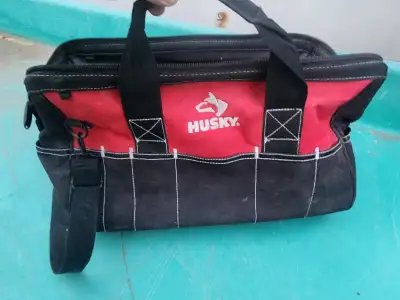 For sale a Husky 18" Long x 11" Tall x 10.5" Wide Handheld Toolbox Canvas Tool Bag. First $30 cash F...