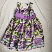 Girls Sleeveless Dress, size 6x, George, lilac floral