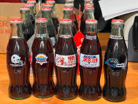 COCA COLA BOTTLES X5 PANTHERS-SUPER BOWL XXIII-1993 NATIONAL CHA