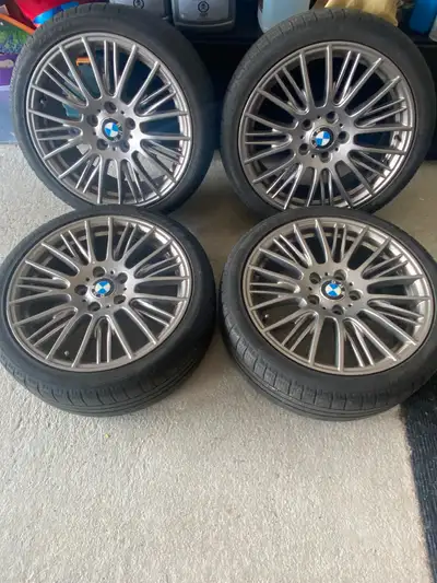 Winter package 18 radial spoke 388 ferric grey wheels. BMW OEM 225/40/18 5x120 Pirelli Run Flat Tire...