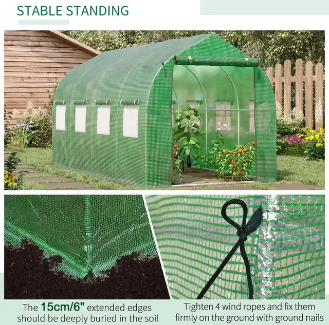 12.5' x 6.3' x 6.4' Steeple Walk-in Tunnel Greenhouse  in Outdoor Tools & Storage in Markham / York Region - Image 6
