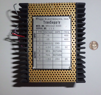 400Hz RIXON Electronics TranSupply Fire Control Power Supply, View more