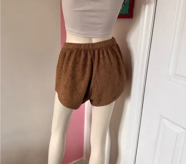 Woman’s Fuzzy Brown Shorts in Women's - Bottoms in Oshawa / Durham Region - Image 4