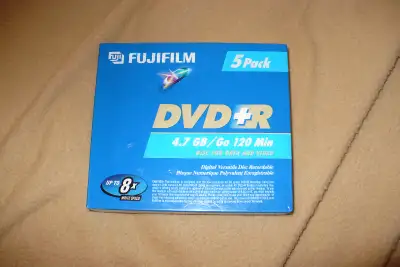 Fujifilm 5 Pack DVD +R Recordable DVD's Blank DVD's, View more