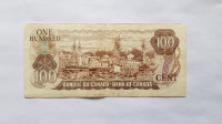 Billet de Banque du Canada 100 Cent dollars 1975  Lawson-Bouey