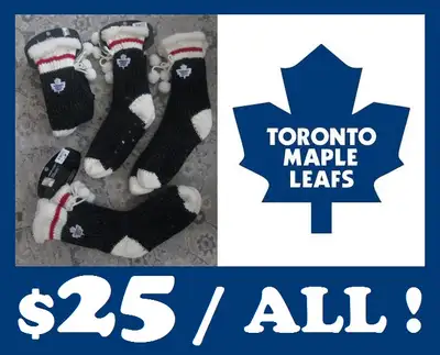 BRAND NEW SOCKS with TAGS (Size 9-11) --- Toronto Maple Leafs !!, View more