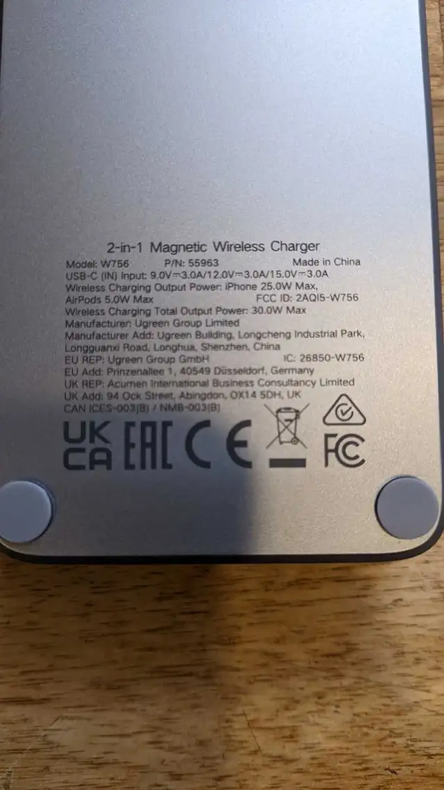 UGREEN Qi2.2 25W 2 in 1 Wireless Charging Station, Magsafe  in General Electronics in St. Catharines - Image 6