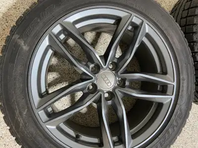Set of 4 tires and rims taken off a 2019 audi A4. Decent tread left.