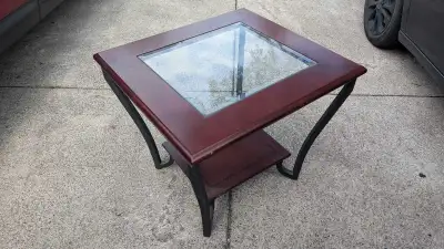 Side Table, Metal, Wood, Glass, View more