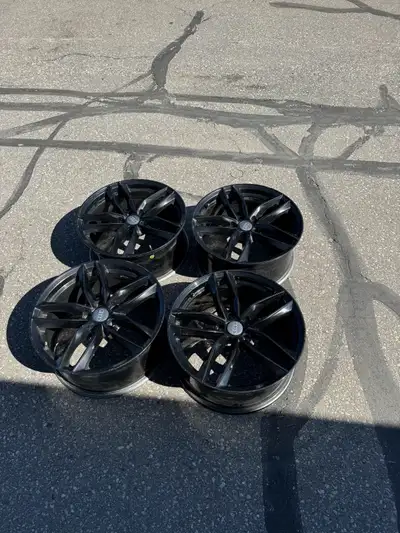 Used Audi rims 18 Inch Audi rims S line rims Audi wheels • Gloss Black, Set of 4 • 5x112 Bolt Patter...
