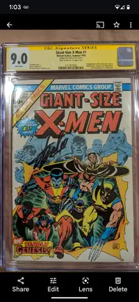 X-MEN Giant Size 1 Stan Lee autograph CGC 9.0