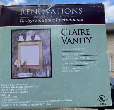 BRUSHED NICKEL FINISH ALABASTER GLASS SHADE 22 IN W X 8 IN D X 9.75 IN H 55.88 CM W X 20.3 CM D X 24...