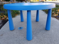IKEA Mammut Children's table, indoor/outdoor blue, 33 1/2"