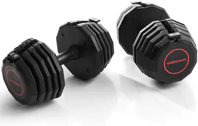 Weider Select-A-Weight Adjustable 50 Pound Dumbbell Weights, View more