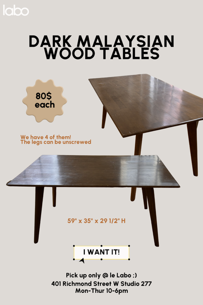 Dark Malaysian Wood Tables, View more
