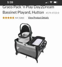 3-1 pack and play: bassinet, change table and packable play pen.