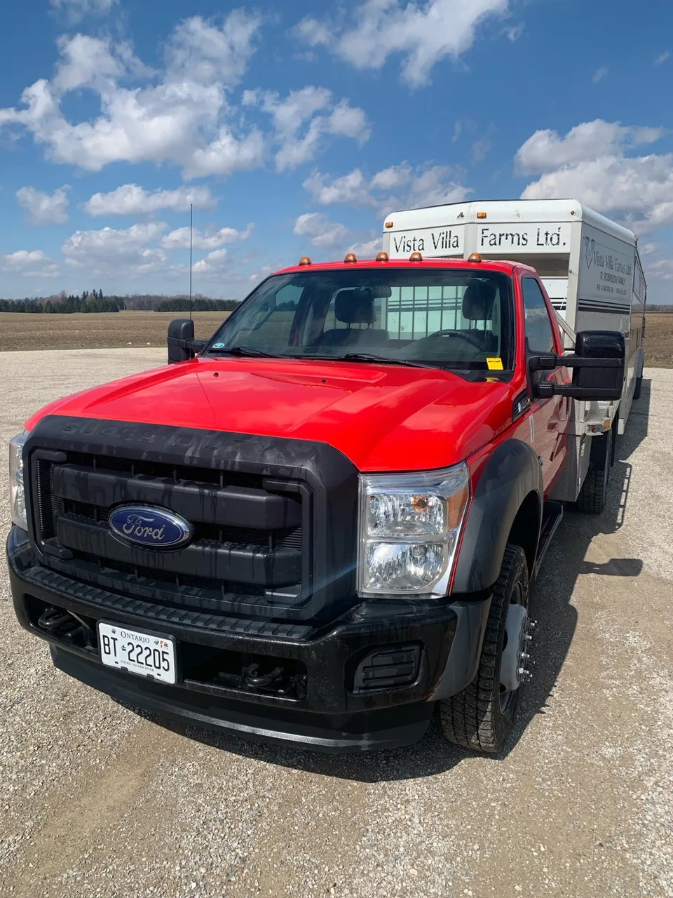 F450 with livestock trailer