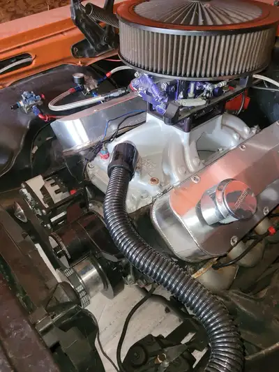 496 stroker engine Grumpy Jenkins heads 4 link suspension Three speed Solid floor and body Team stra...
