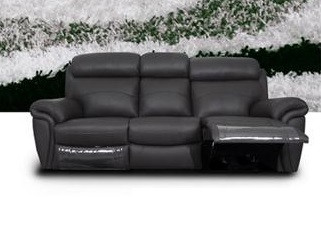 Genuine Top Grain leather reclining set in Couches & Futons in Vancouver - Image 2