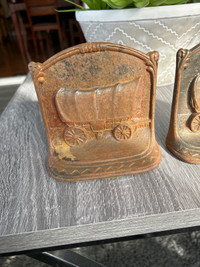 Bookends, cast metal, American west theme