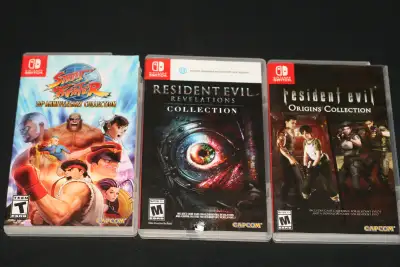 NINTENDO SWITCH EMPTY CASES: RESIDENT EVIL, STREET FIGHTER 30TH, View more