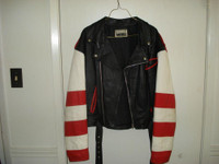 Canadian Flag Leather Coat-Womans