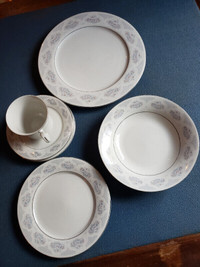 Blue/Pink/Gray Floral set of Dishes