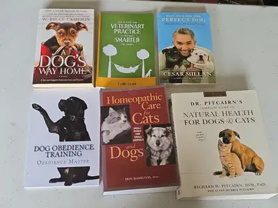 Various Used Pet Care Books: Dog Training, Homeopathy, Cesar Mil, View more