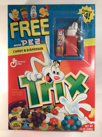 Trix Cocoa Puffs Pez, Jurassic Park, Shrek 2 Cereal Boxes ( 4 ) 