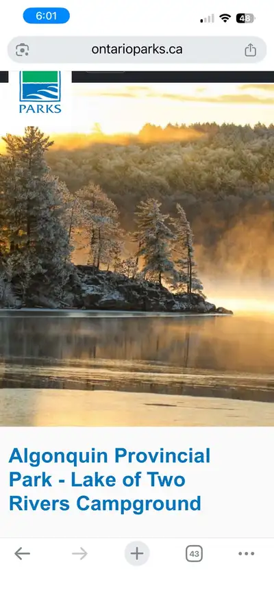 Camping site at Algonquin Park, View more