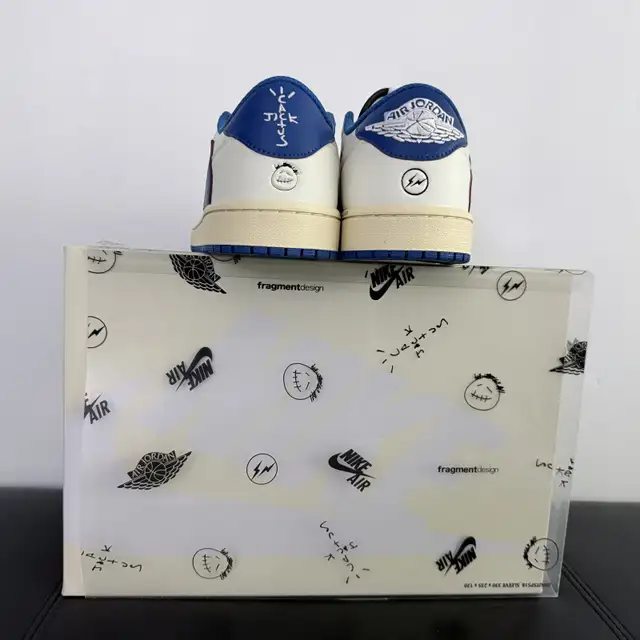 Jordan 1 Retro Low SP Fragment x Travis Scott Sail Military Blue in Men's Shoes in Mississauga / Peel Region - Image 4